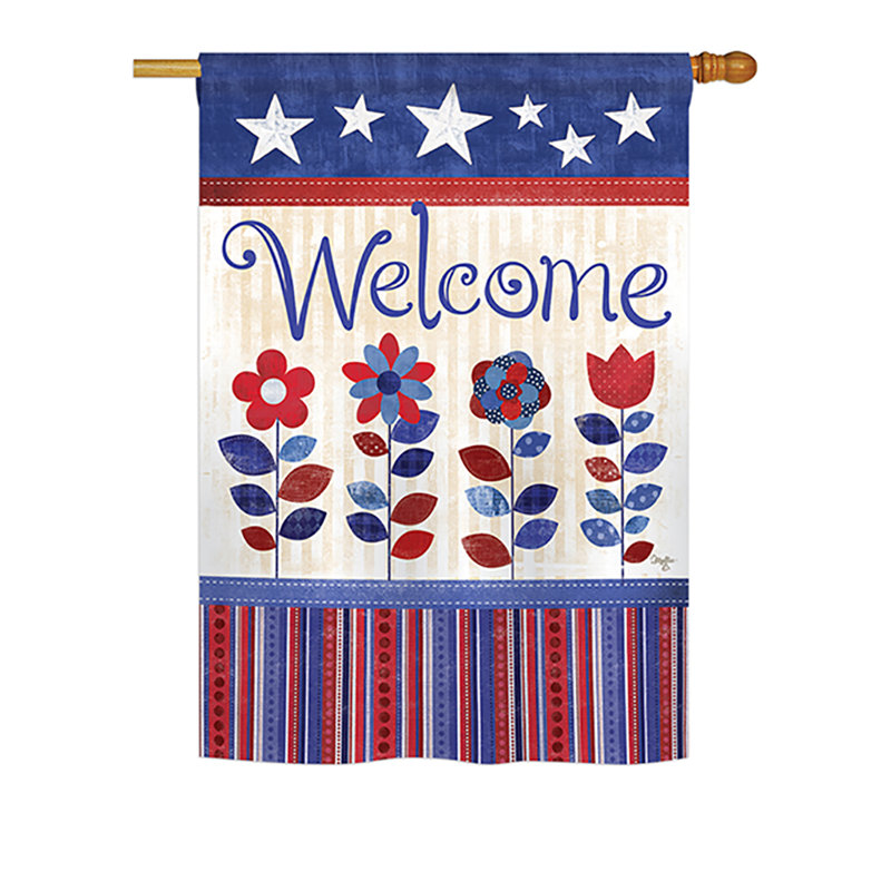 Drapeau de maison en polyester Arpun, H 40 po x l 28 po