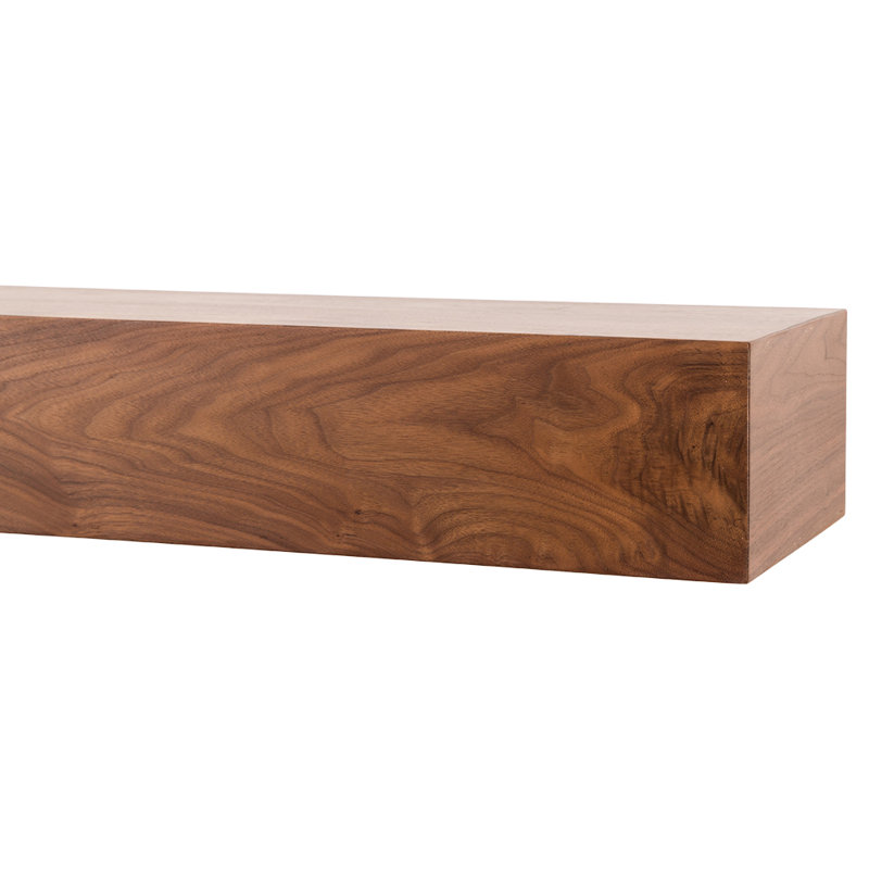 Tablette de cheminée 72 po Modern Ember Walnut Creek, Transparent mat, 72"