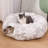 Cat Tunnel With Cat Bed For Indoor Cats, Multifunctional Cat Playground Toys Hideplace For Small Medium Large Cats