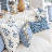 Crochet Blue Lumbar Cushion 35 X 53Cm