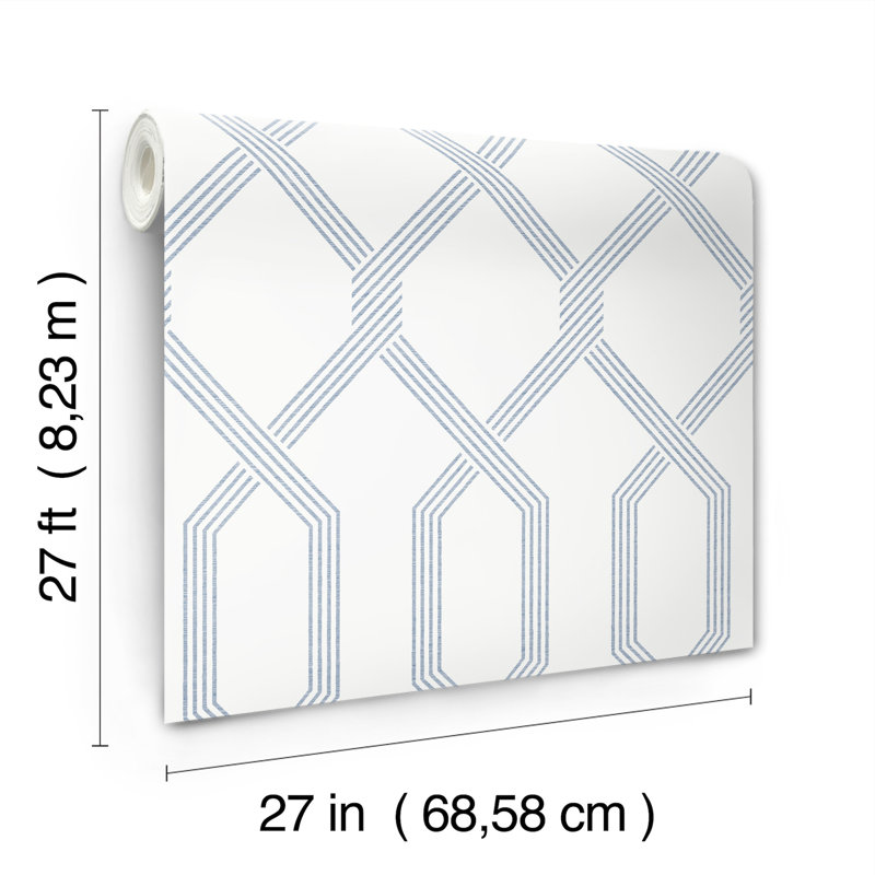Palisade Geometric Wallpaper Double Roll, Blue