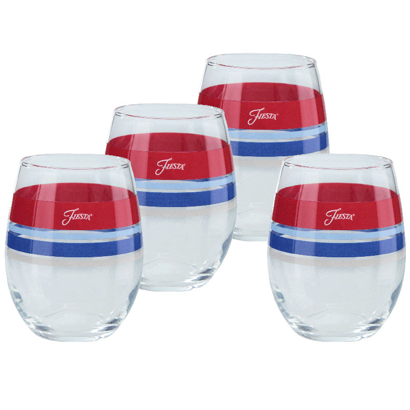 Ensemble de 4 verres à vin sans pied 15 onces Fiesta Americana Edgeline