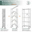 62cm W Metal Shelving Unit with Wheels-115826609