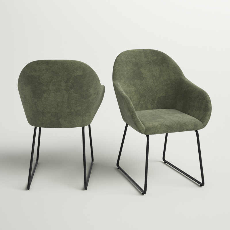 Maryam Upholstered Chair, Oliver Green