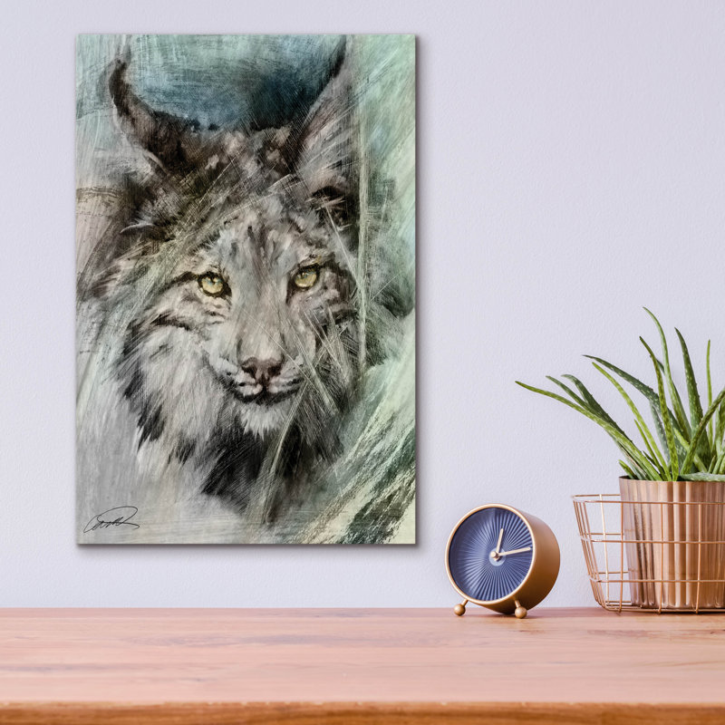 «Lynx Brushstroke» par Robert Campbell, H 16 po x l 12 po x P 0,13 po