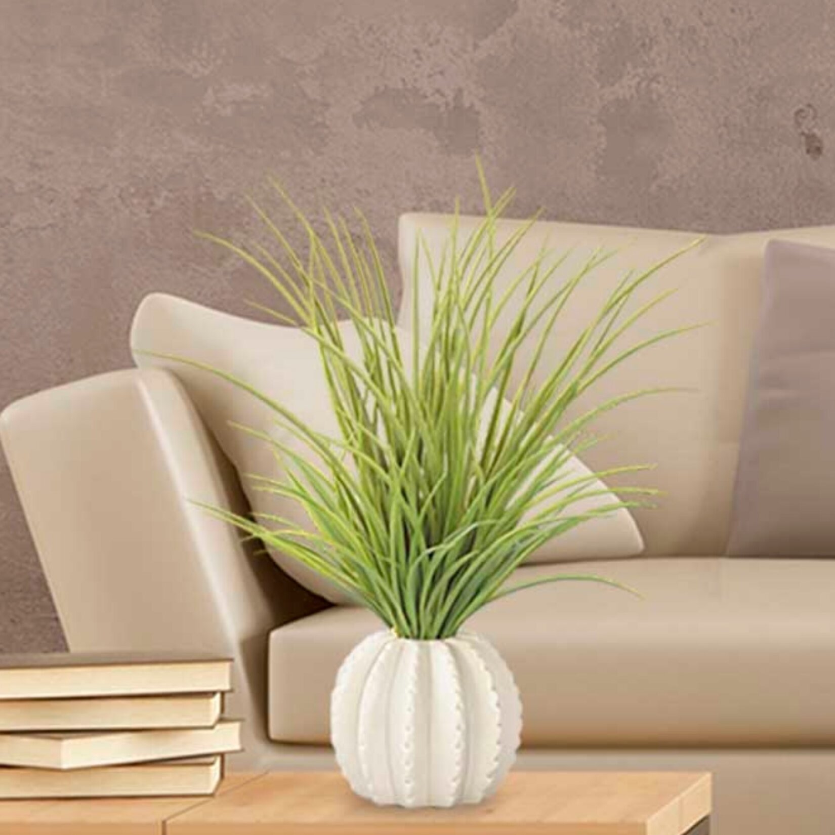 Primrue 17'' Artificial Onion Grass in Planter | Wayfair