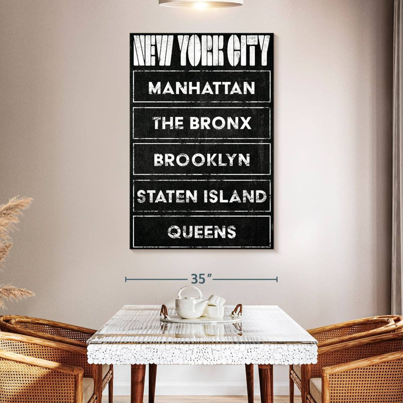 Aime Boroughs Of New York, 51" H x 34" W