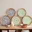  Plateau de service rond YANGQIHome avec poignée pour la décoration intérieure, table basse, cadeaux, 13,8 po