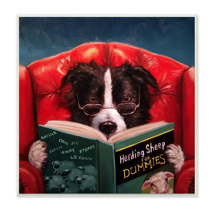 «Herding Sheep Dog lecture for Dummies» par Lucia Heffernan - reproduction d'art