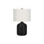 Lighting, 23"h, Table Lamp, Black Rattan, Ivory / Cream Shade, Modern