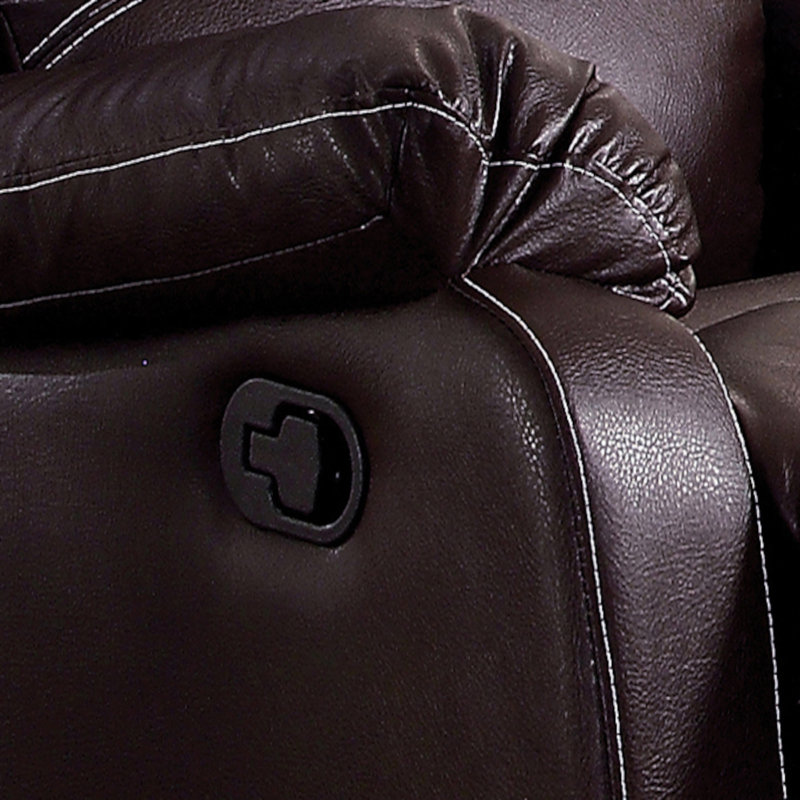 Fauteuil inclinable berçant en cuir synthétique