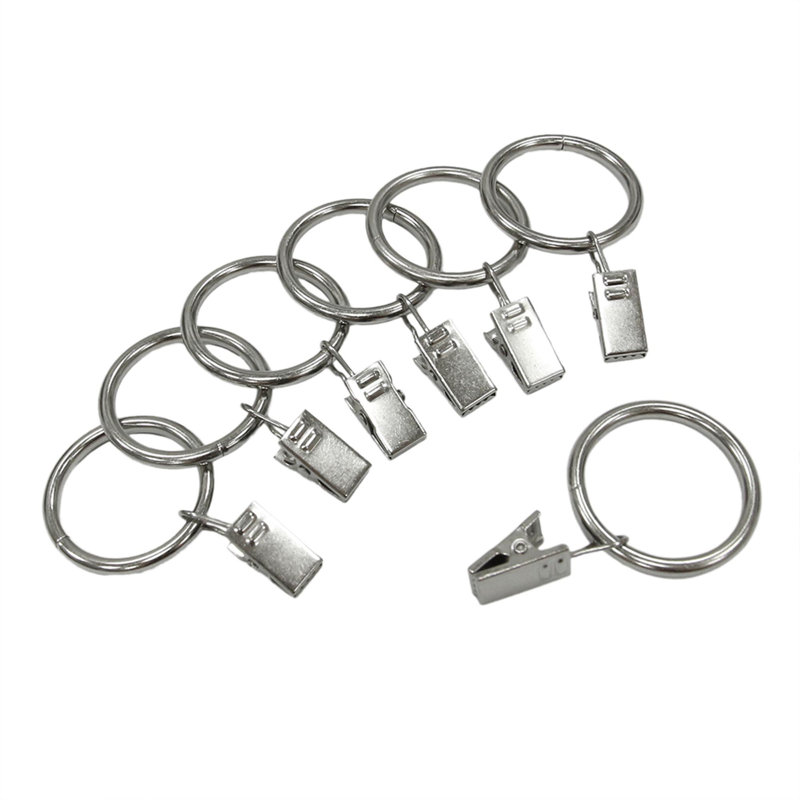 Anneaux de rideau Fraida, Nickel brossé, 2,75 po x 1,82 po x 0,16 po
