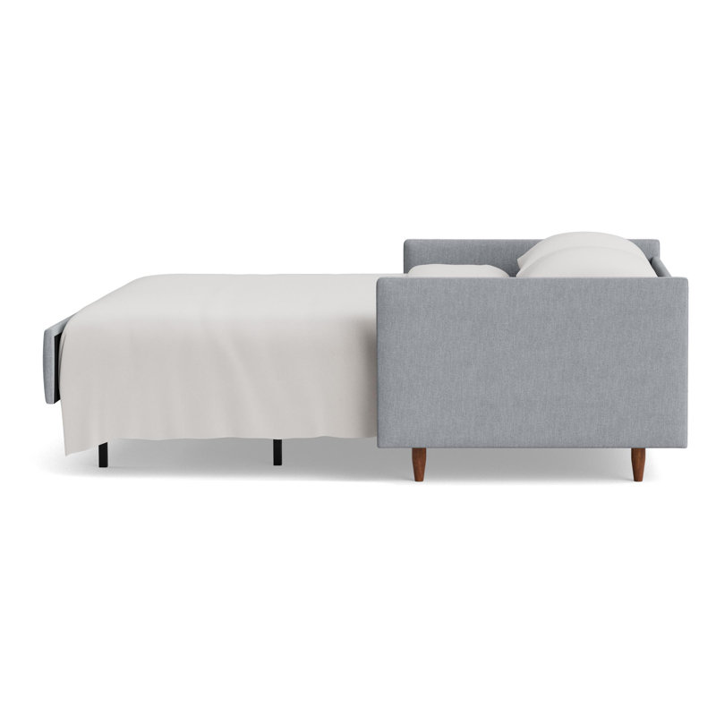 Skinny Fat Sofa Bed, Performance Weave - Zinc