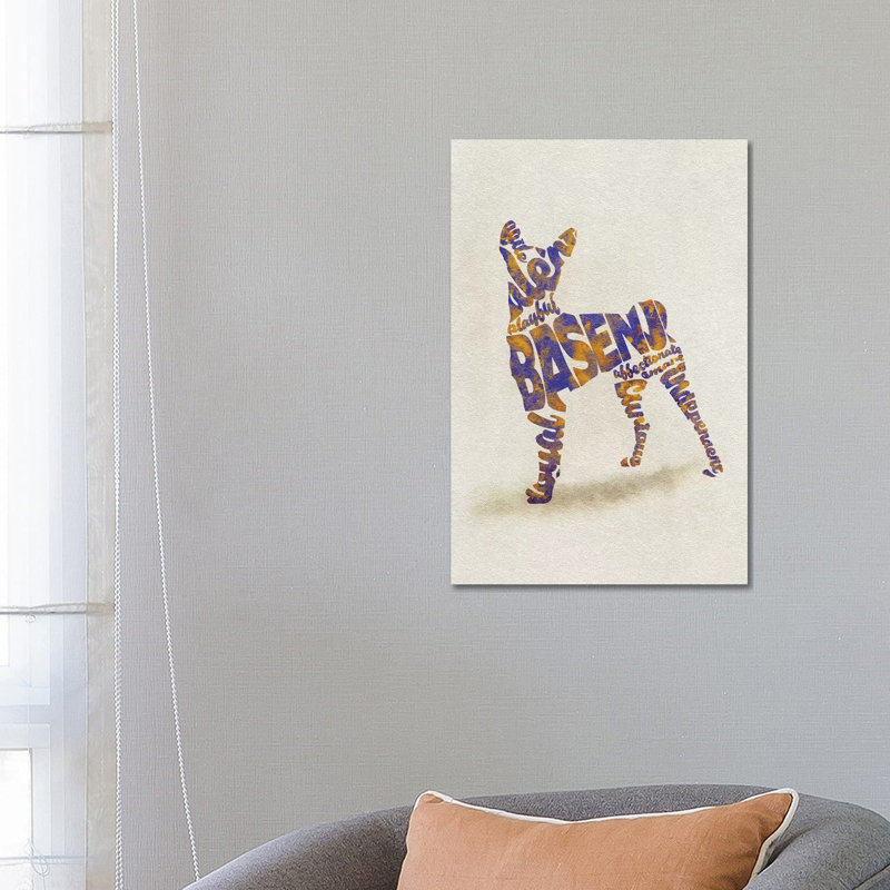 Basenji 1 Piece Wrapped Canvas Wall Art, 66.04 cm H x 45.72 cm W x 3.175 cm D