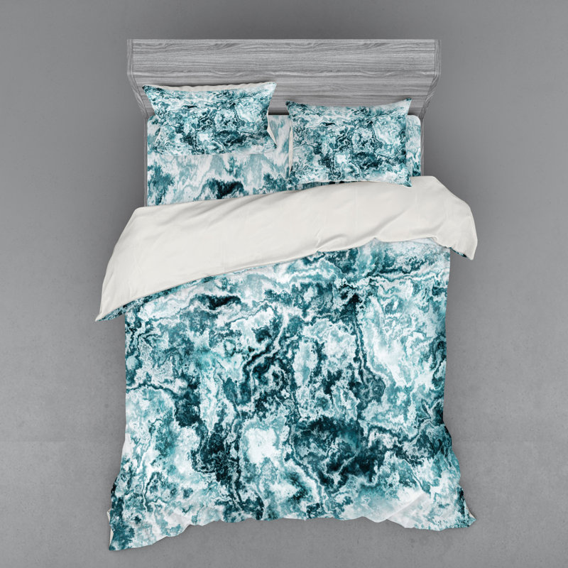 Coastal Polyester Abstract Duvet Cover