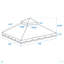 Auvent de remplacement pour pavillon de jardin extérieur-111084377
