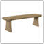Banc en bois avec pieds robustes