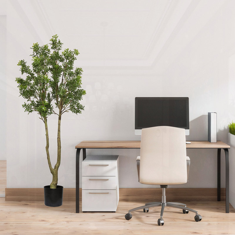 63"H Artificial Olive Tree 1pc/set, 63'' H x 21.6'' W x 21.6'' D