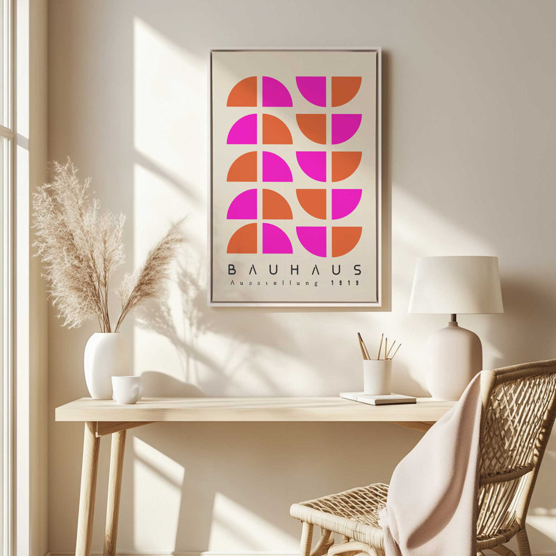 Impression sur toile Bauhaus Pop, H 48,75 po x l 32,75 po, Noir satiné