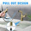 Pull-Down Vessel Faucet - Single Hole Bathroom Sink Faucet with Lift Spout & Dual Spray Modes​-119188318