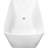 Square - Shape 49'' Glossy Acrylic Freestanding Tub, Drain, Comfortable Seated Soaking, 55 Gallons Capacity, Overflow, Capacity