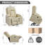Fauteuil inclinable en polyuréthane PU à position infinie, capacité de 350 lb, massage par vibration à 8 points, chauffage lombaire, port USB et porte-gobelets pour personnes âgées-137785331