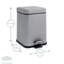 Harbour Housewares 3L Square Bathroom Pedal Bin-1867888453