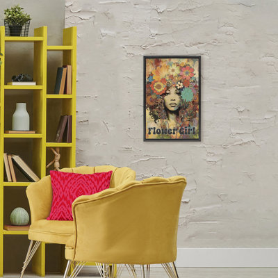Bohemian Flower Girl Floating Frame, design by Sasha