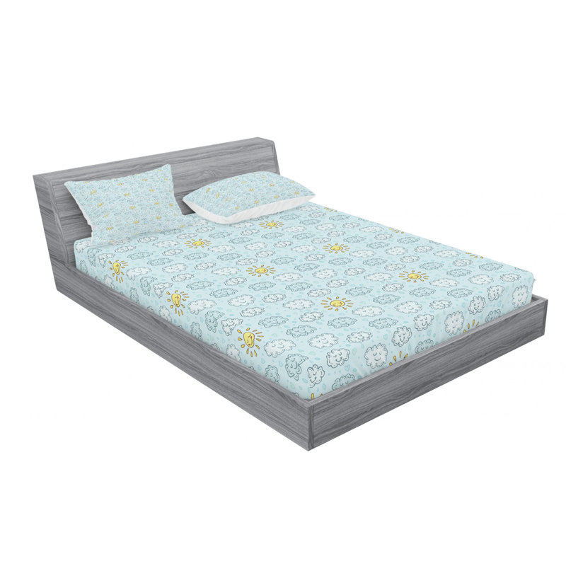 Microfiber Sheet Set, Queen Sheet Set with Fitted Sheet