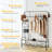 Merc 47.2'' Metal Rolling Clothing Rack