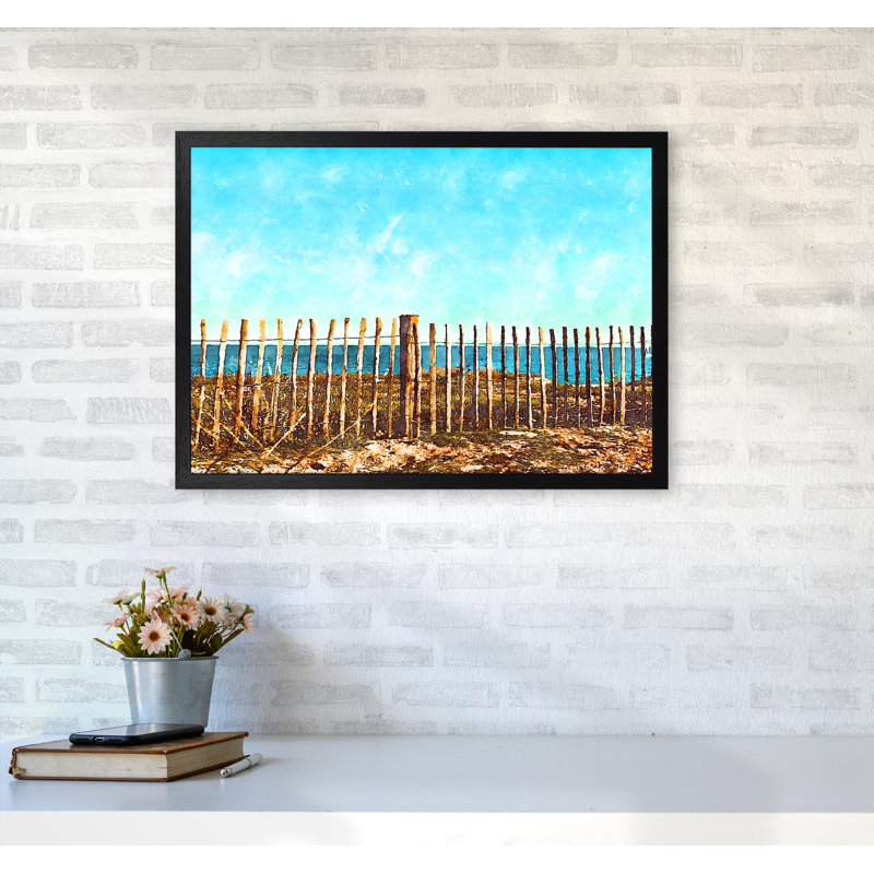 A Day At The Beach 2 - Print, Black Framed, 46cm H x 63cm W x 3cm D
