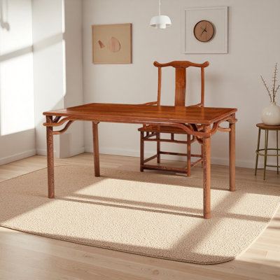 Bureau à ailettes et à mortaise en bois
