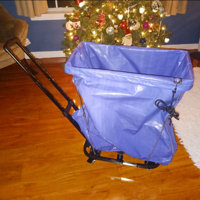 TOBEBEGO Wheeled Trash Bag Holder 30-60 Gallon Leaf Bag Holder, 2-in-1  Multipurpose 500 lb Folding Cart
