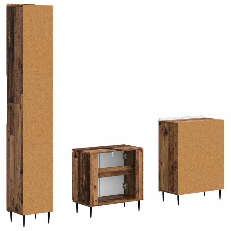 Bathroom Storage Furniture Set, Old Wood