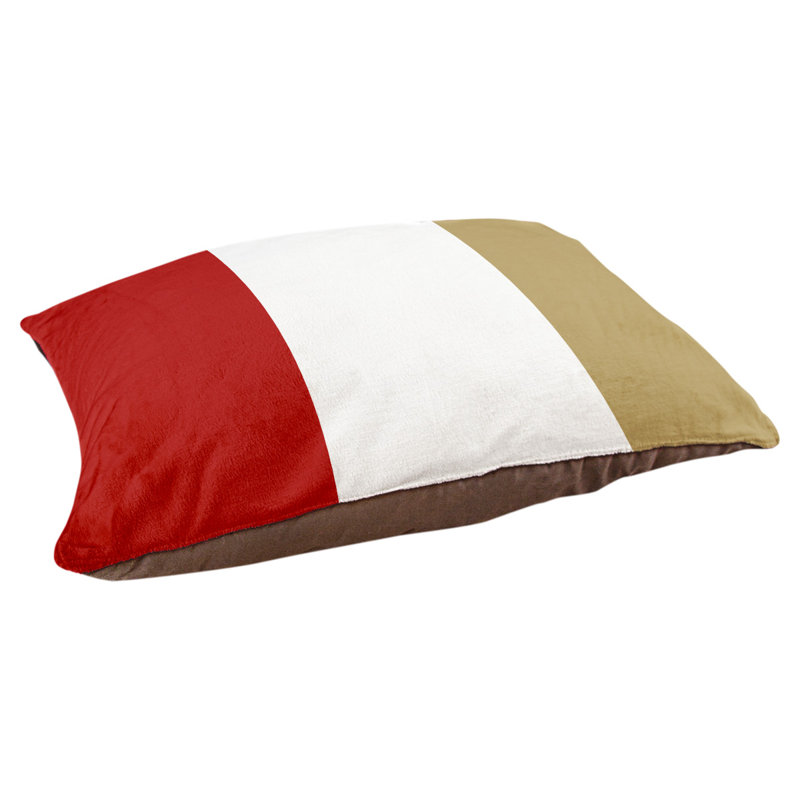 Oreiller Syracuse, Moyen (l 28 po x P 18 po x H 6 po), Rouge / blanc / or