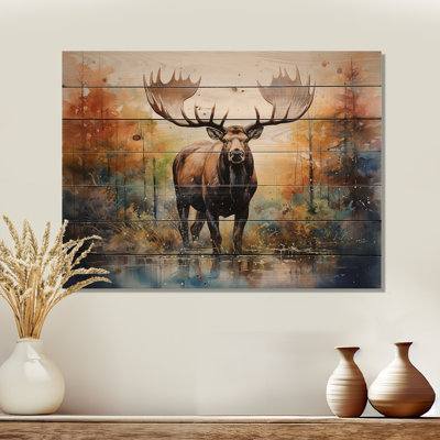 " Colourful Moose Majestic Pointillism "