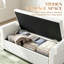 Banc de rangement capitonné avec accoudoirs arrondis, pouf de rangement avec charnière de sécurité et pieds en bois massif pour le pied de lit-1119294696