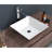 Orren Ellis 16'' White Ceramic Square Bathroom Sink