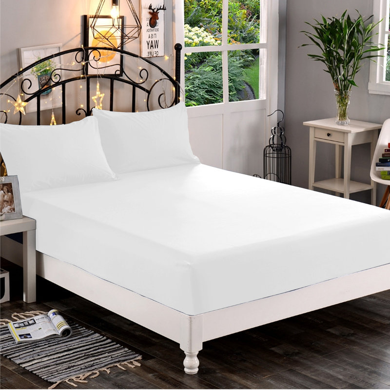 Microfiber Fitted Sheet, Full Fitted Sheet, White