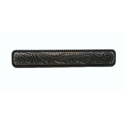 Engraved Flower 3 15/16" Center to Center Bar Pull