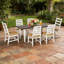 Ensemble repas d'extérieur pour six avec trou pour parasol et coussins moelleux