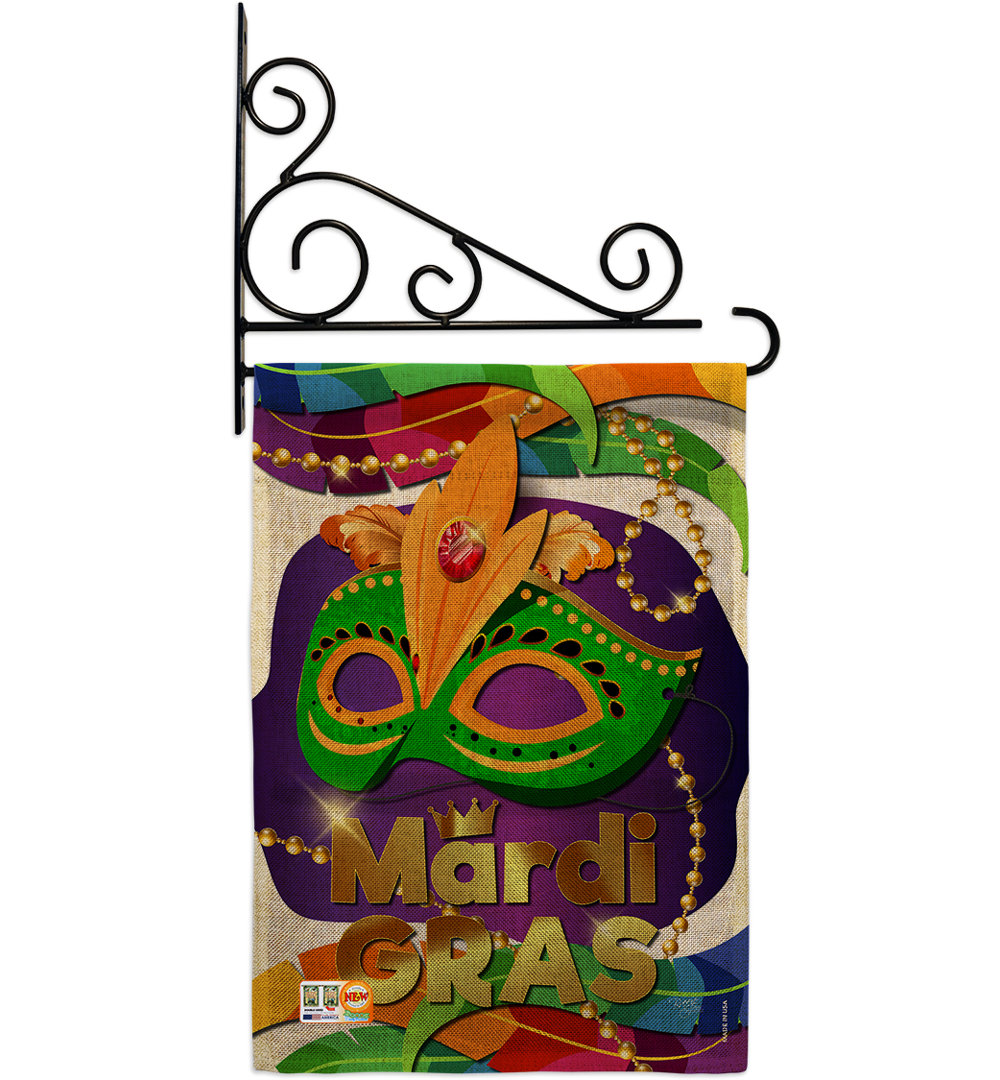 Double Sided 18.5'' H x 13'' W Burlap Flag Set Breeze Decor