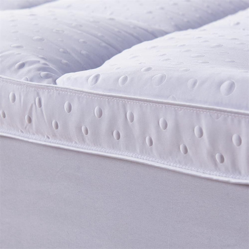 Microfiber Quilted 3D Bubble Mattress Topper 5cm Thick, White, King