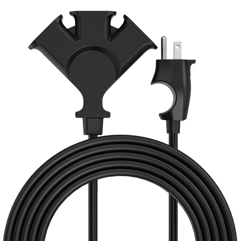 Cordon de rallonge intérieur / extérieur à prise de courant à 3 prises Comfort Grip de Uncage, 8 pi, noir