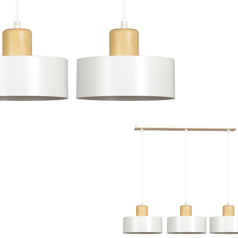 Ealf 3 - Light Kitchen Island Pendant, White