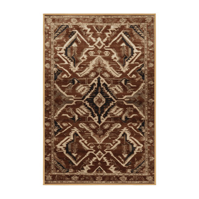 Machine Washable Persian Brown Area Rug