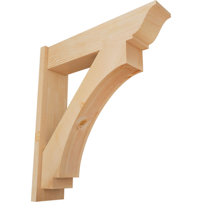Persienne impériale traditionnelle, P 30 po x H 34 po, Sapin Douglas de 7 1/2 po (lisse)