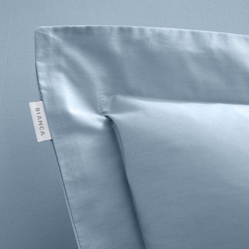 200 Thread Count 100% Cotton Oxford Pillowcase Pair, 50 x 75 cm, Blue