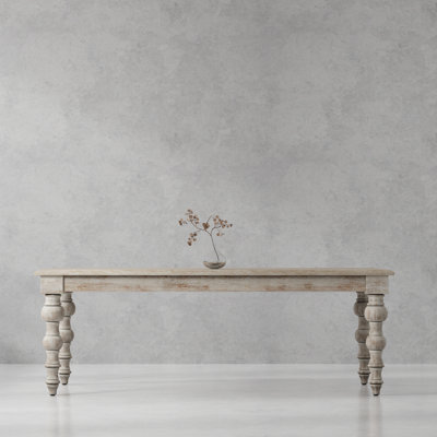 Table de salle à manger rectangulaire en bois massif Allbritton L 84 po x l 38 po