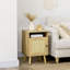 39cm W Engineered Wood Bedside Table